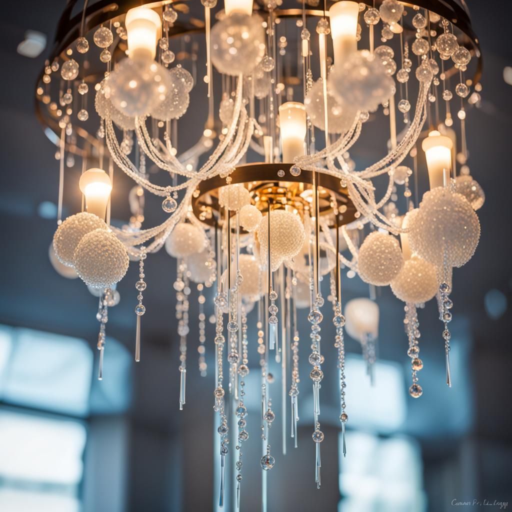 Crystal jellyfish chandelier