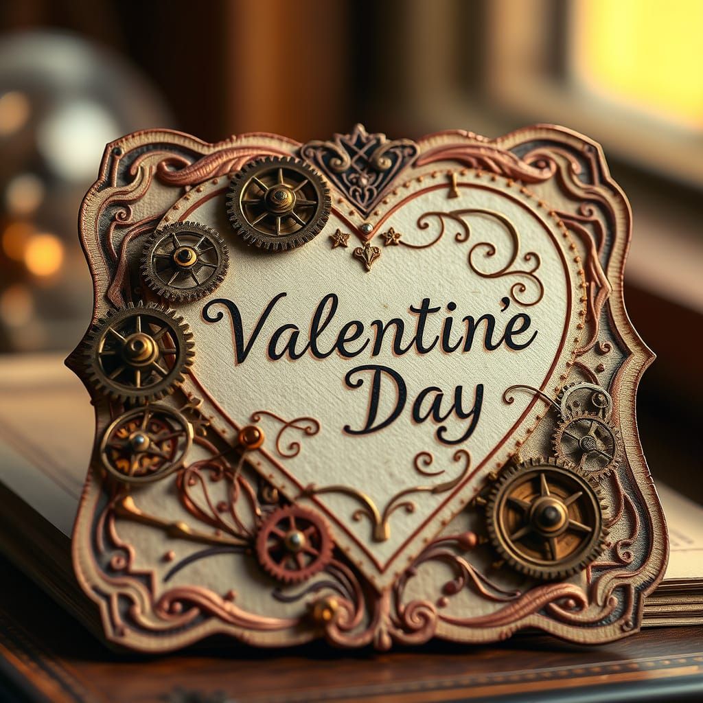 A steampunk Valentine's Day Card  by @Antonius Eisenklang