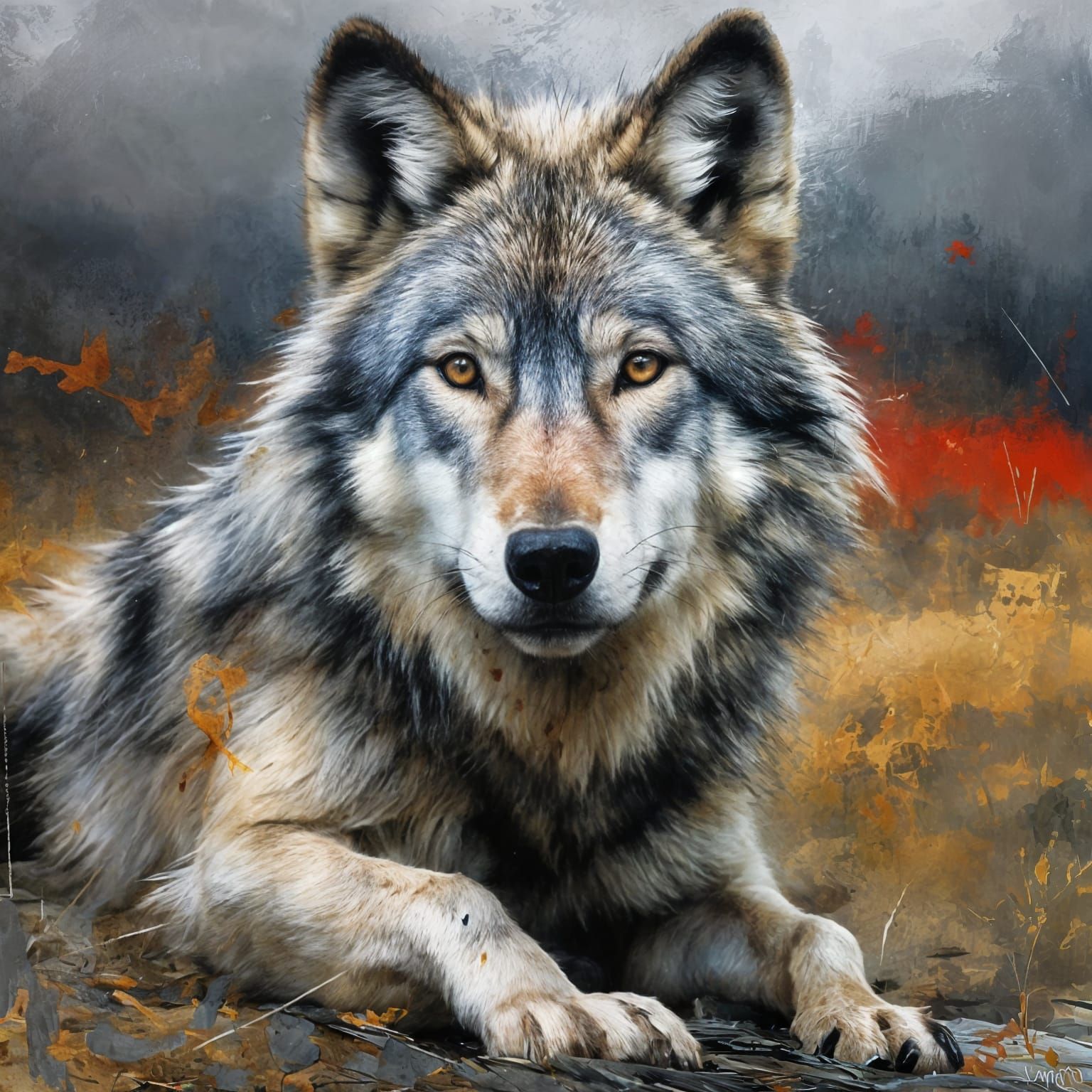 grey wolf  by @ColdBoldTold