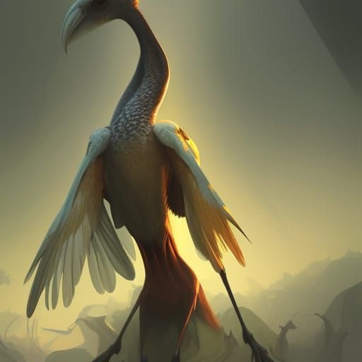 Bird with long neck and long legs