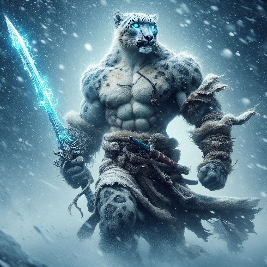 Anthropomorphic snow leopard #2