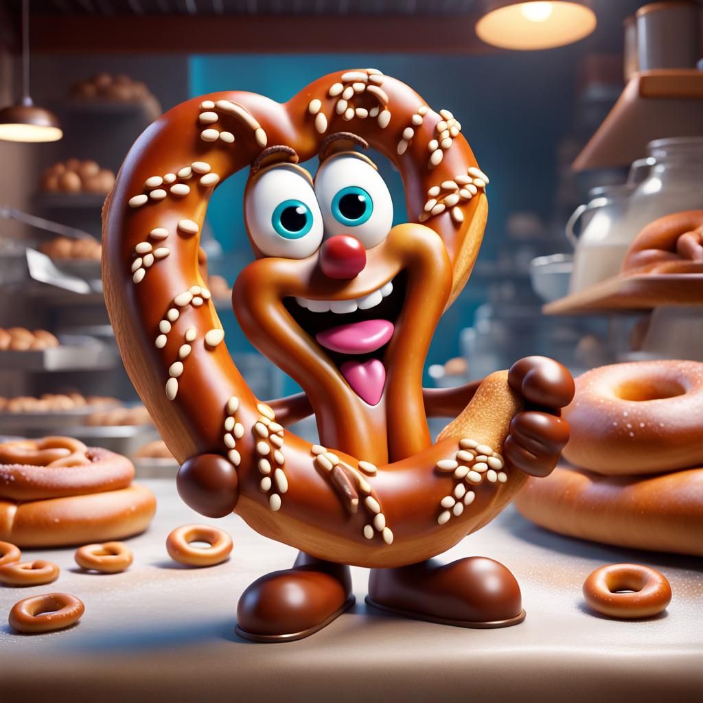 A Pretzel Baker, Baking Pretzels AI Generated Artwork NightCafe Creator