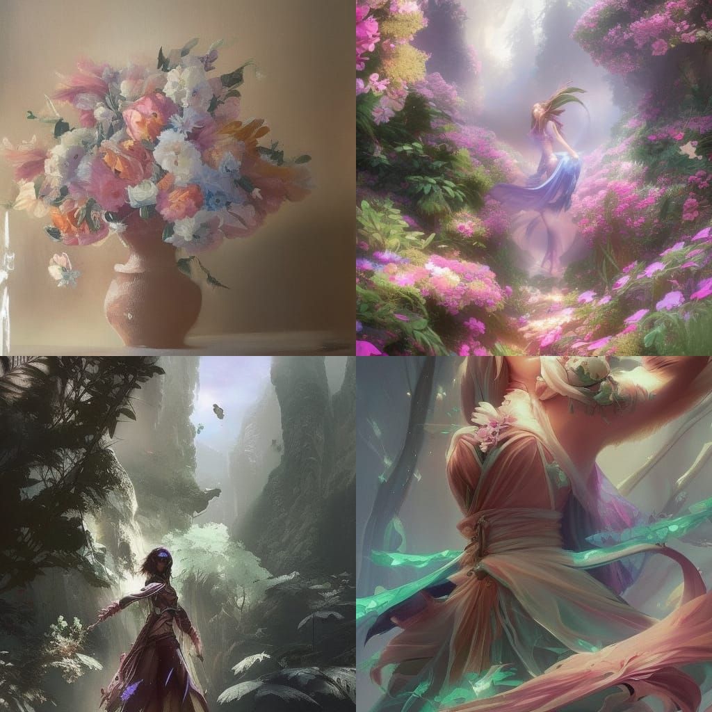 Hyperdetailed Cherry Blossoms in Art Nouveau Style