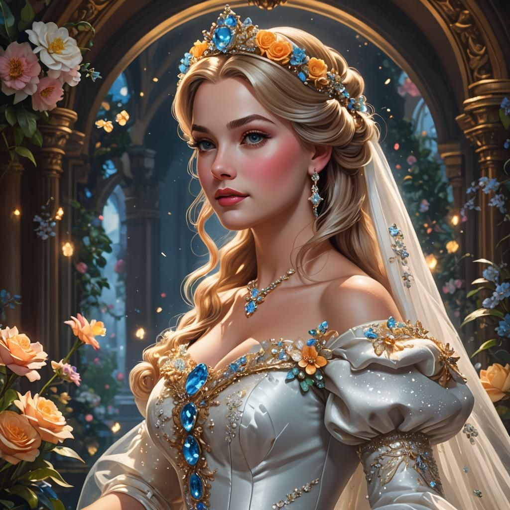 Cinderella as a beautiful bride 👰‍♀️