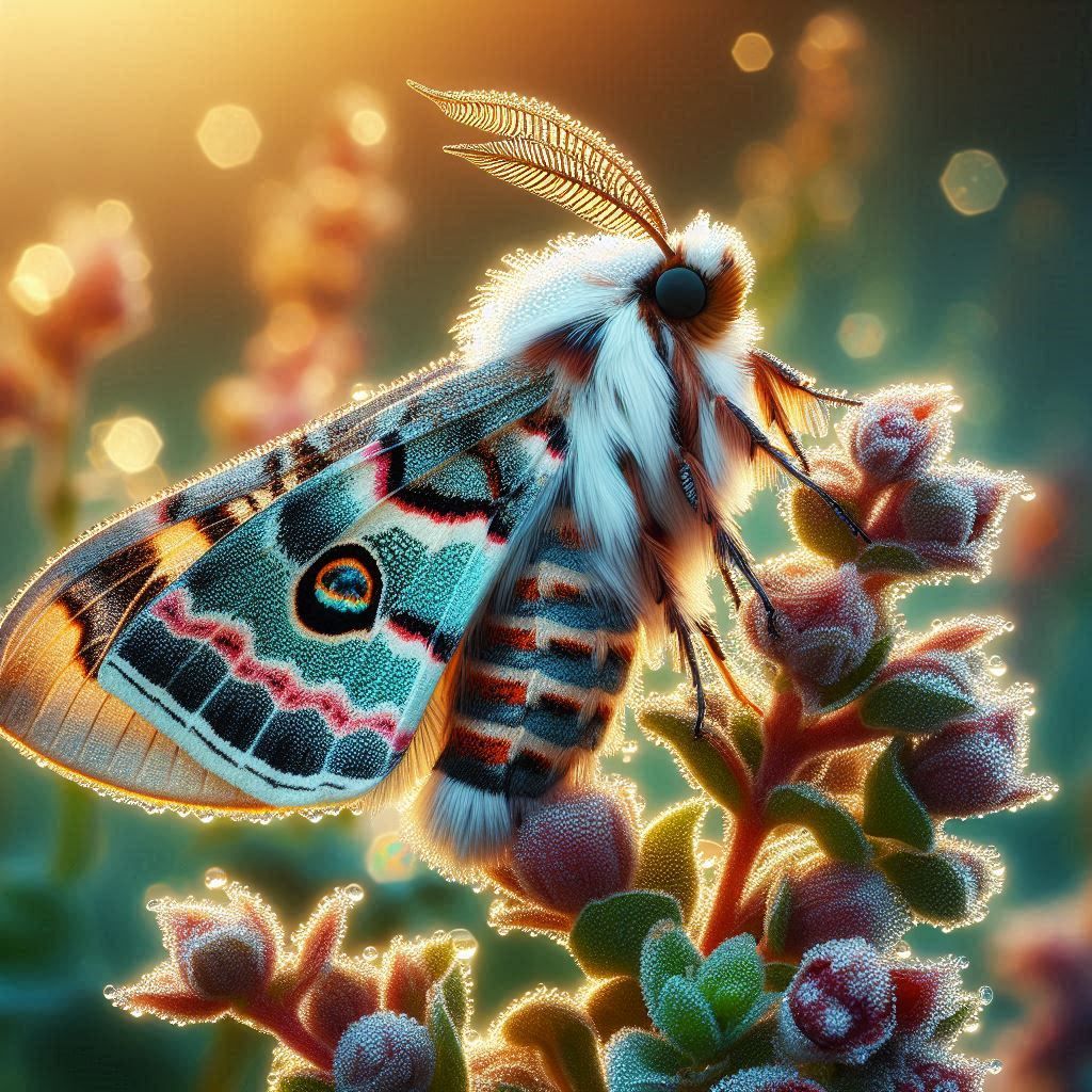 Moth in the morning dew