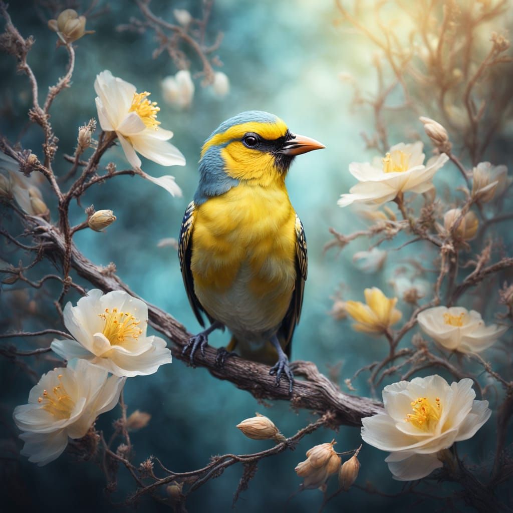 Finch & Flowers: Floral Still Nouveau  by @TravellerUK