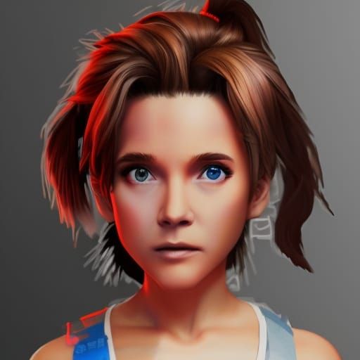 Young Lea Thompson as a Streets of Rage Character Made By Ja...