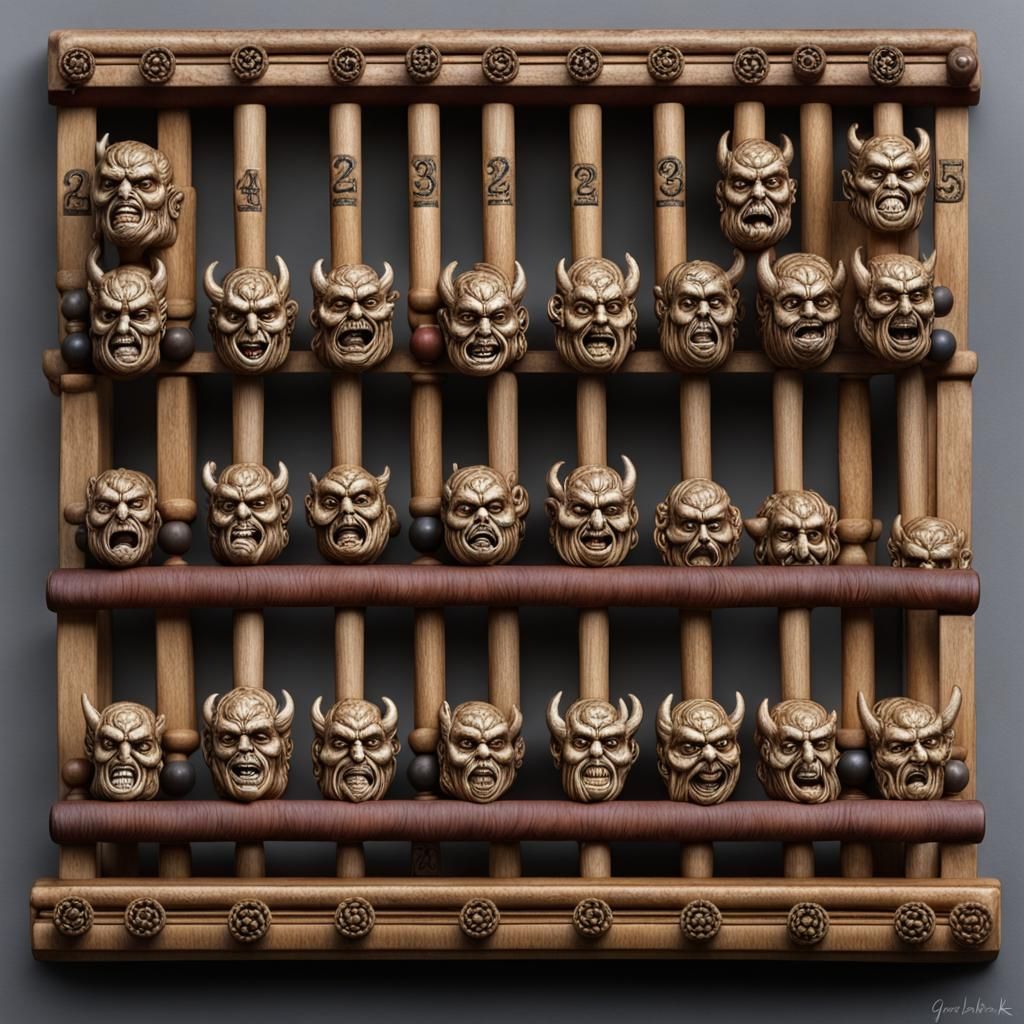 Roman abacus Demon Face