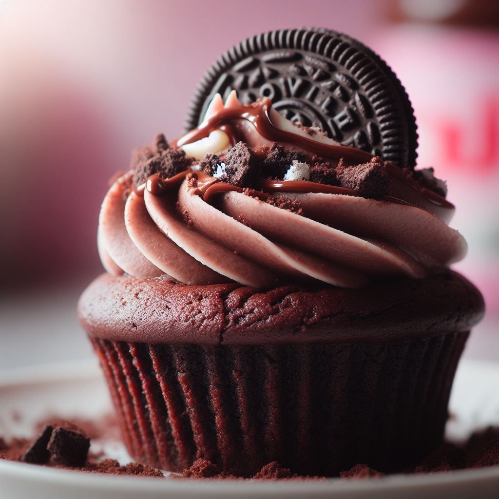 Nutella Brownie Oreo cupcake