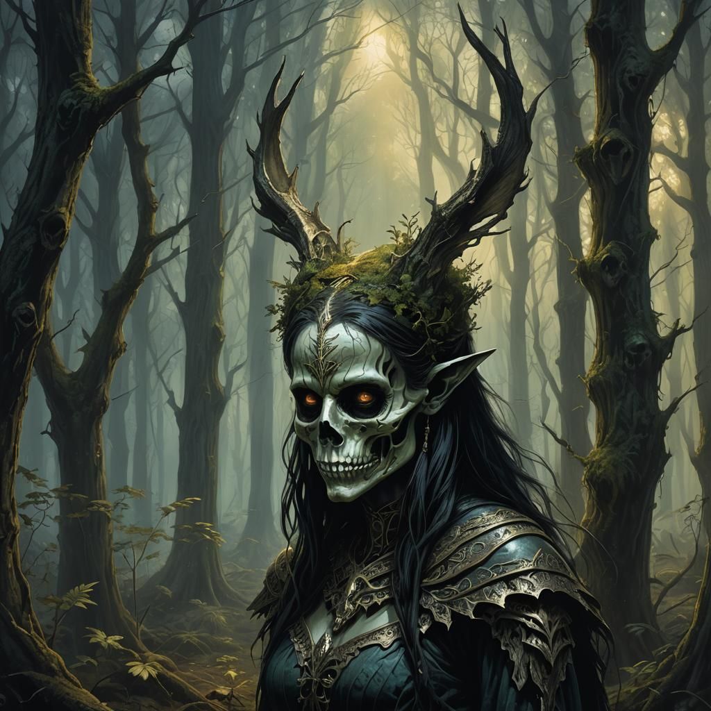 Creepy Forest Elf 4 - AI Generated Artwork - NightCafe Creator