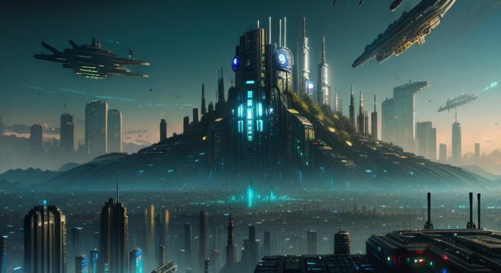 Biopunk Cityscape, Goddess , 

Biopunk