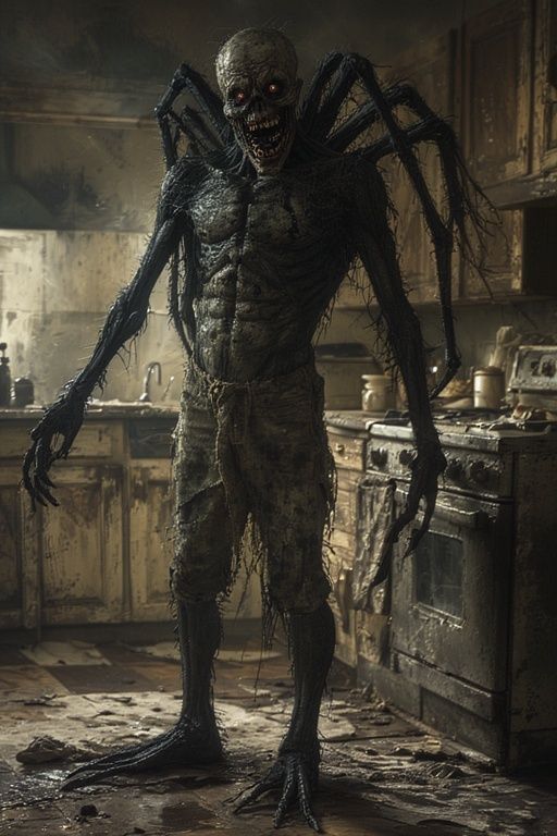 Real life evil vicious Man spider