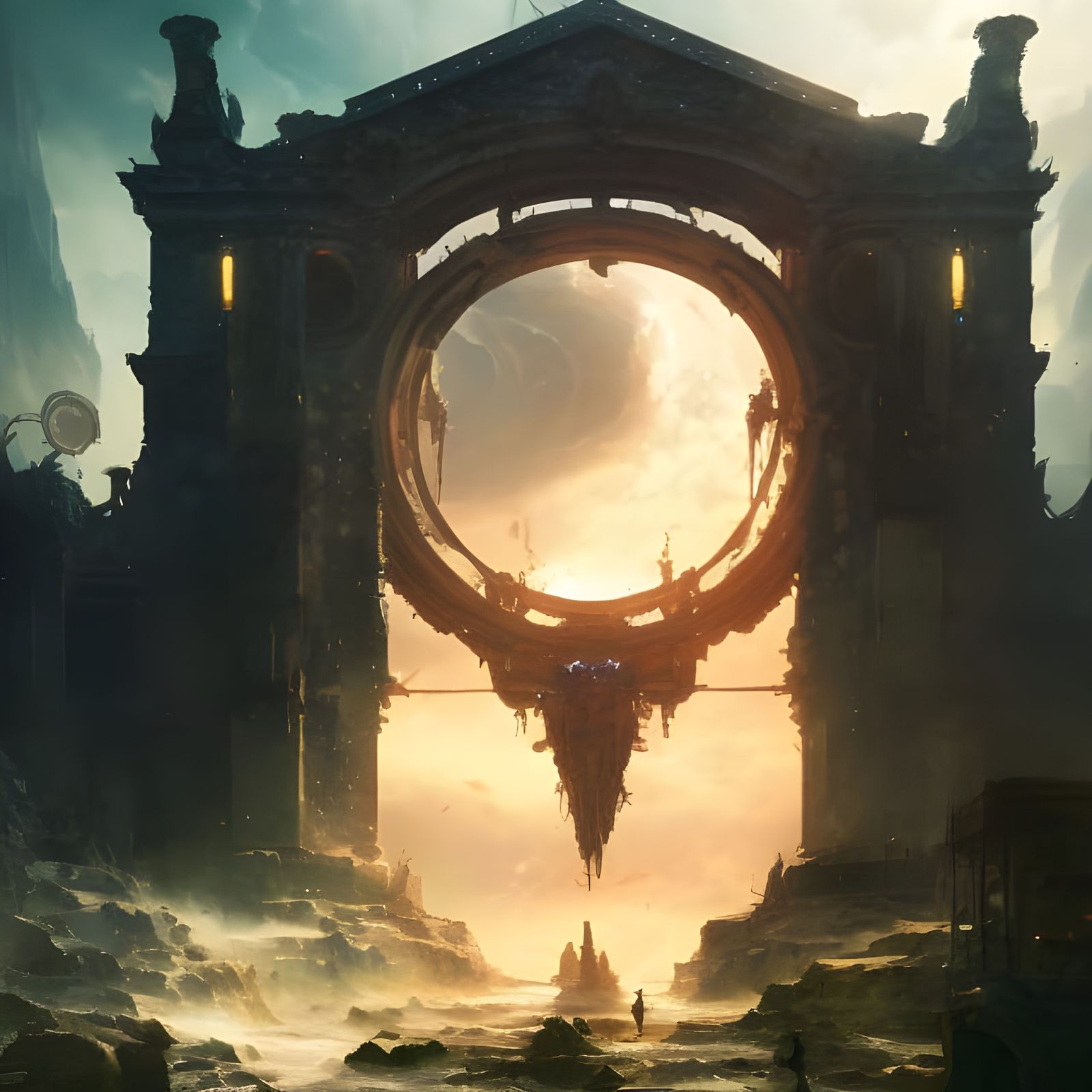 Portal to Utopia Epic cinematic brilliant stunning intricate meticulously detailed dramatic atmospheric ... undefined