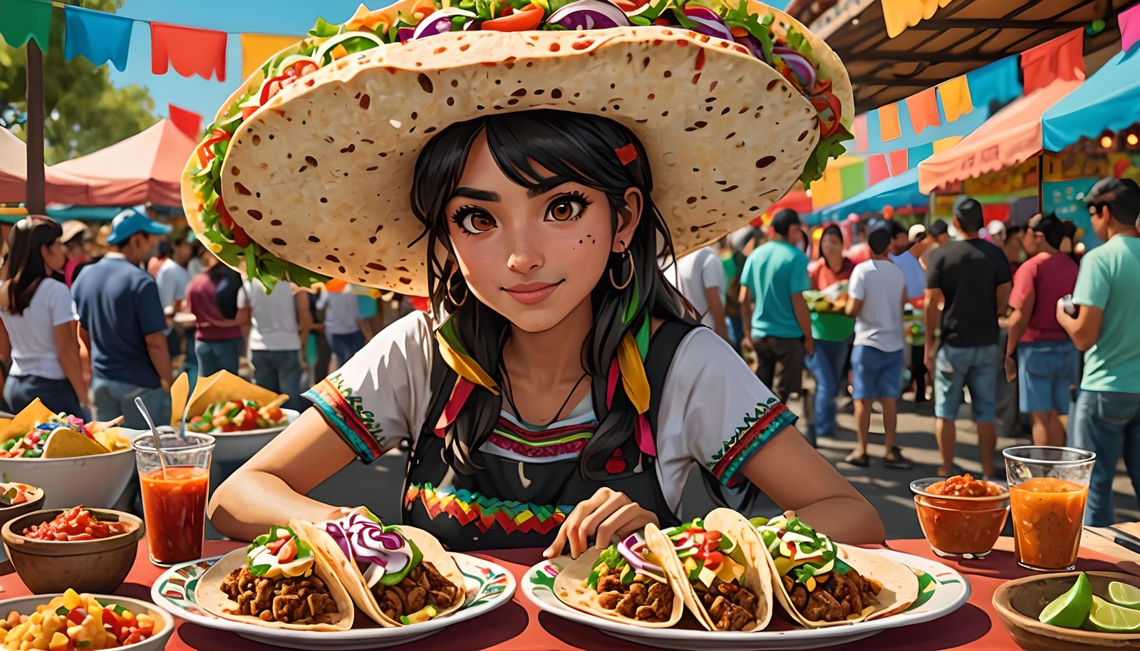 Mexican girl served you a taco...  by @Maxiromus