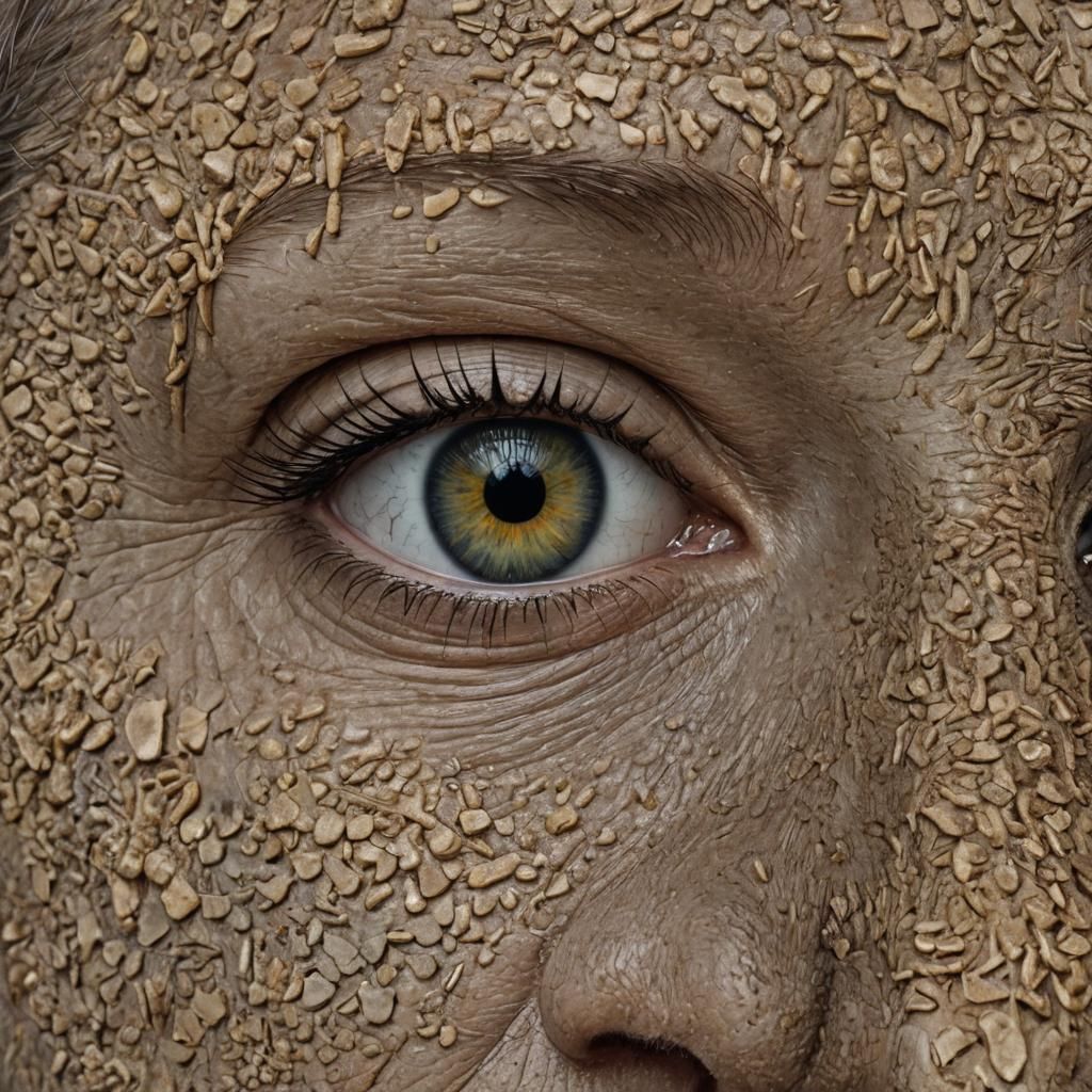 Blue-Eyed Girl Measures Shoes: Professional Portrait