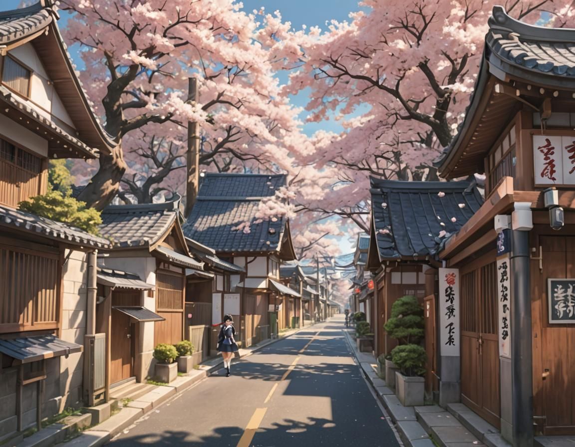 Japanese village life - AI Generated Artwork - NightCafe Creator