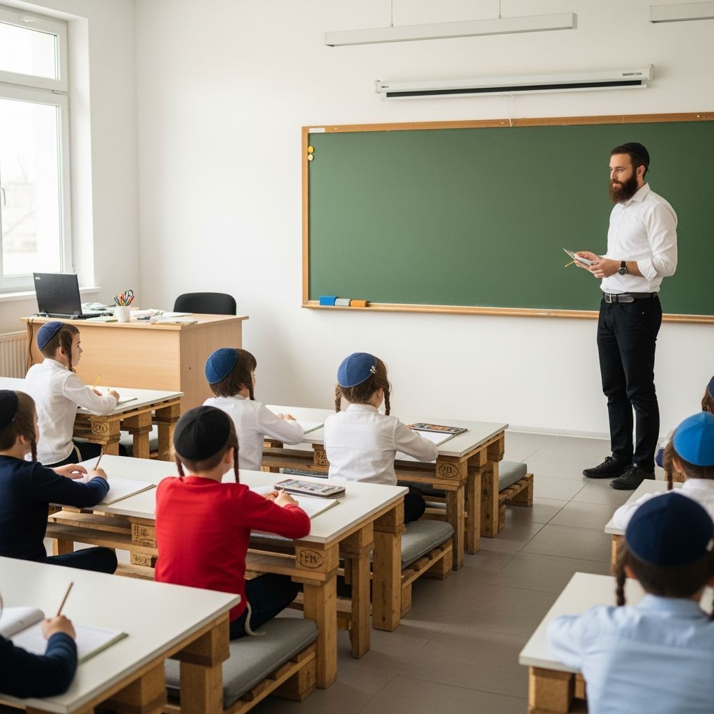Boys Studying in Classroom, Inspired by Classic Realism