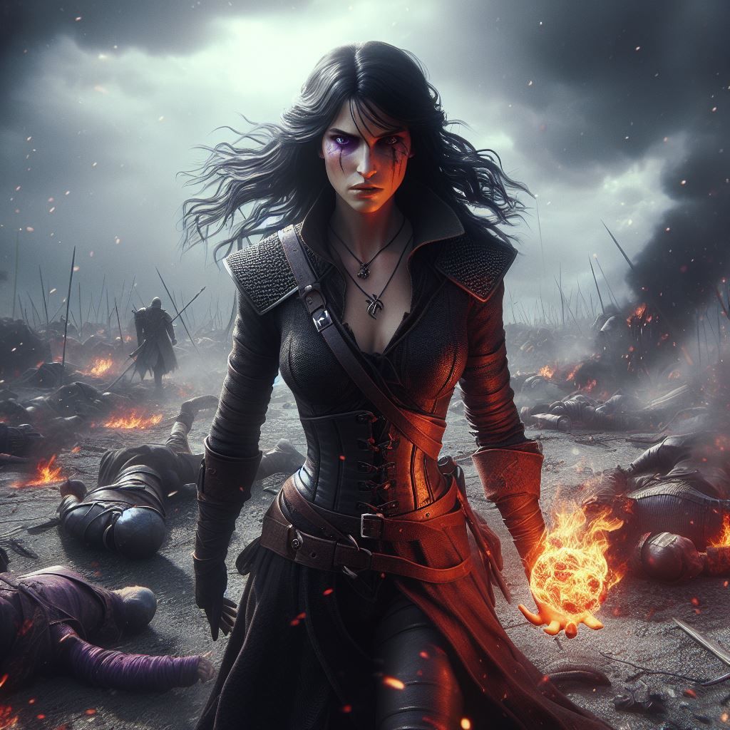 Yennefer on the battlefield