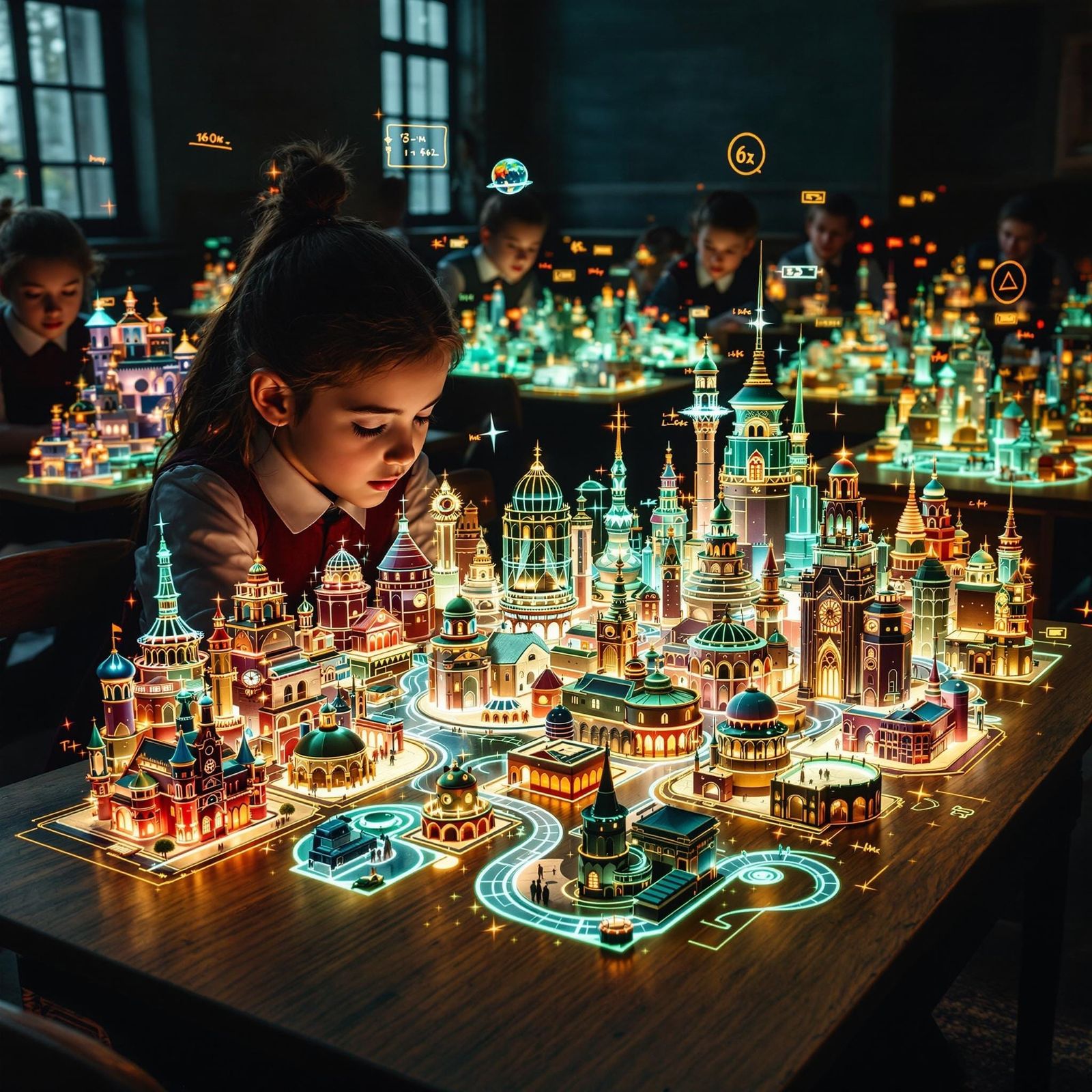 Hologram cities in the classroom   by @Kalpine