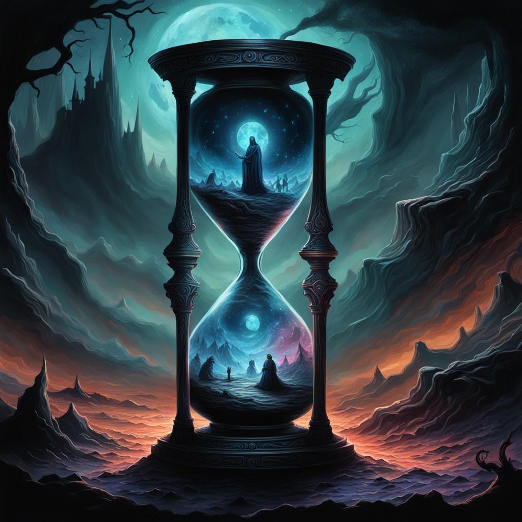 Shadow hourglass - AI Generated Artwork - NightCafe Creator