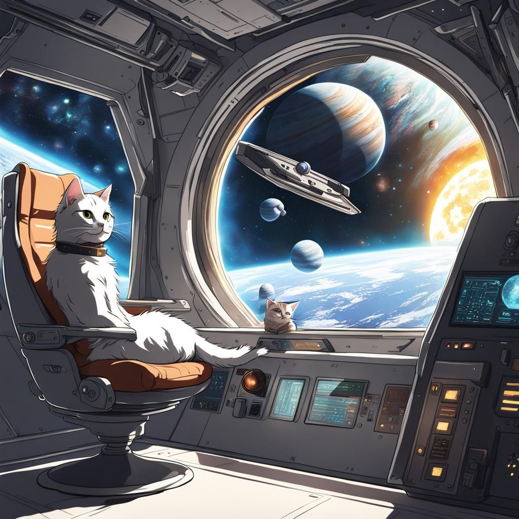 Cats in space  by @Quaila Norfox