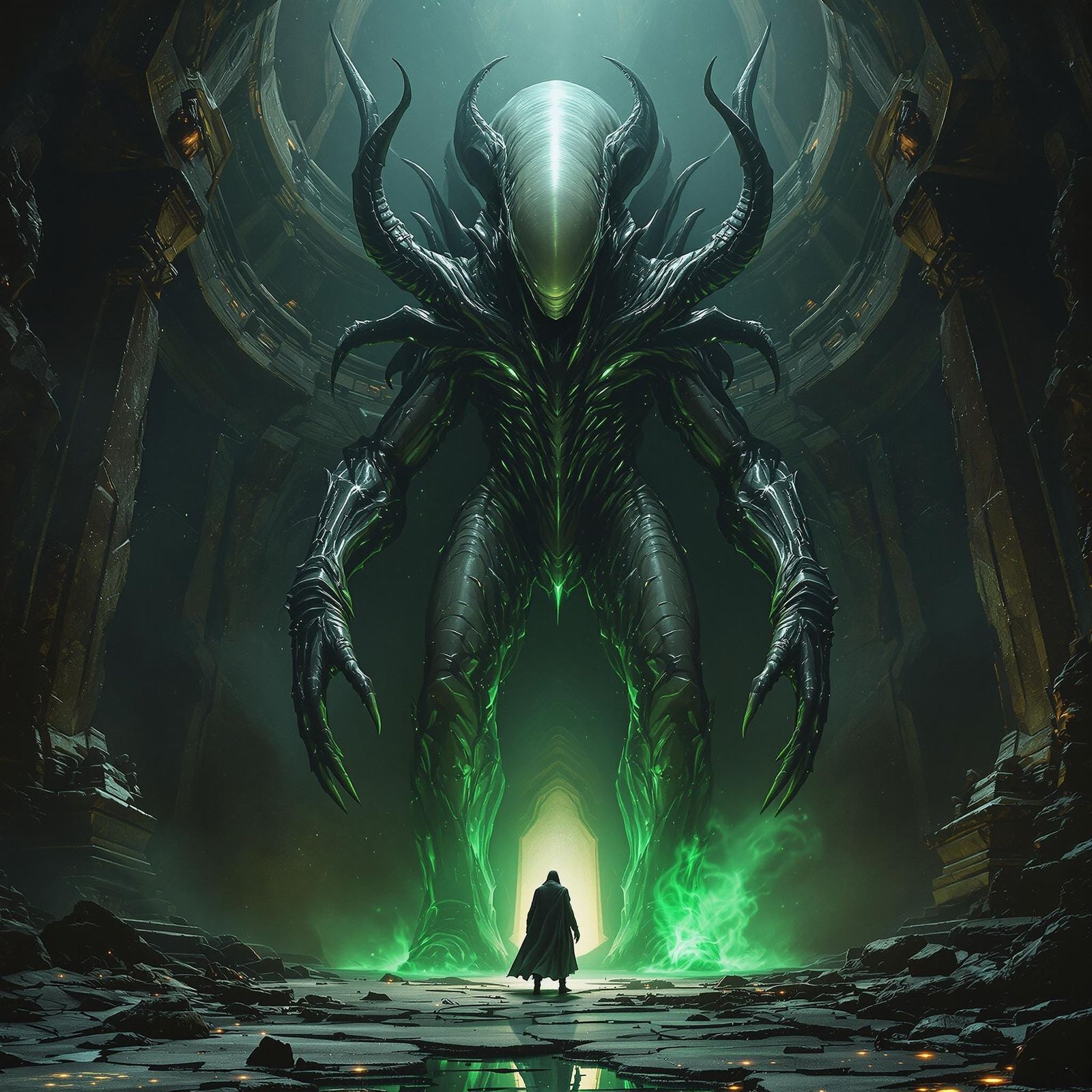 Xenomorph King  by @TEARS HIDDEN IN MELODY AND RAINS