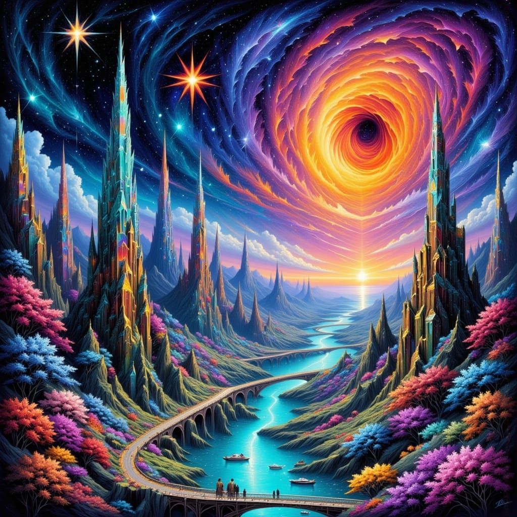 <lora:Orel:1.0> <lora:2112:1.0> <lora:GazMycelialNetworks:1.0> <lora:Cosmic Code Telexa:1.0> swirling ...  by @undefined