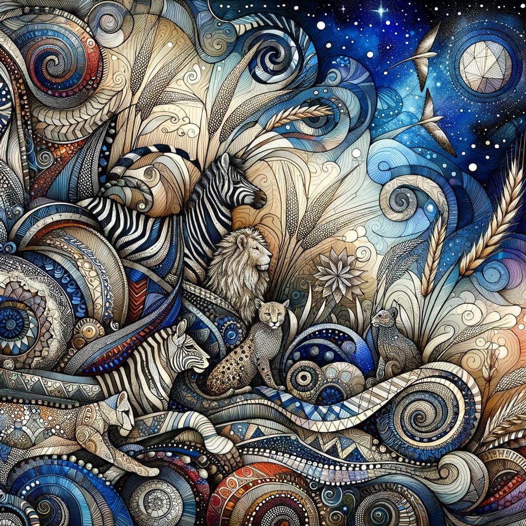 Animals of Eden under starry night - AI Generated Artwork - NightCafe ...