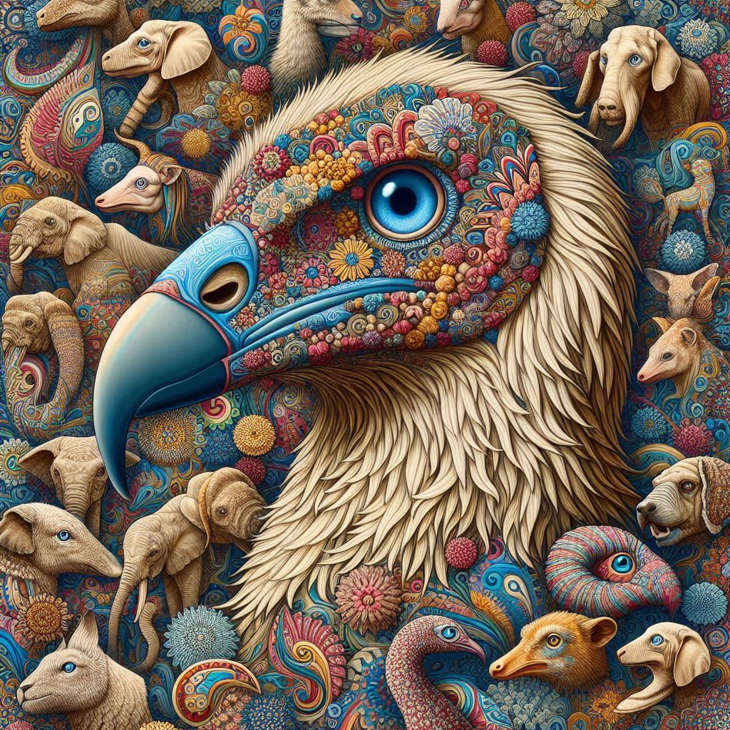 surrealism artwork, Egyptian vulture 1