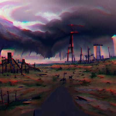 ominous post-apocalyptic world