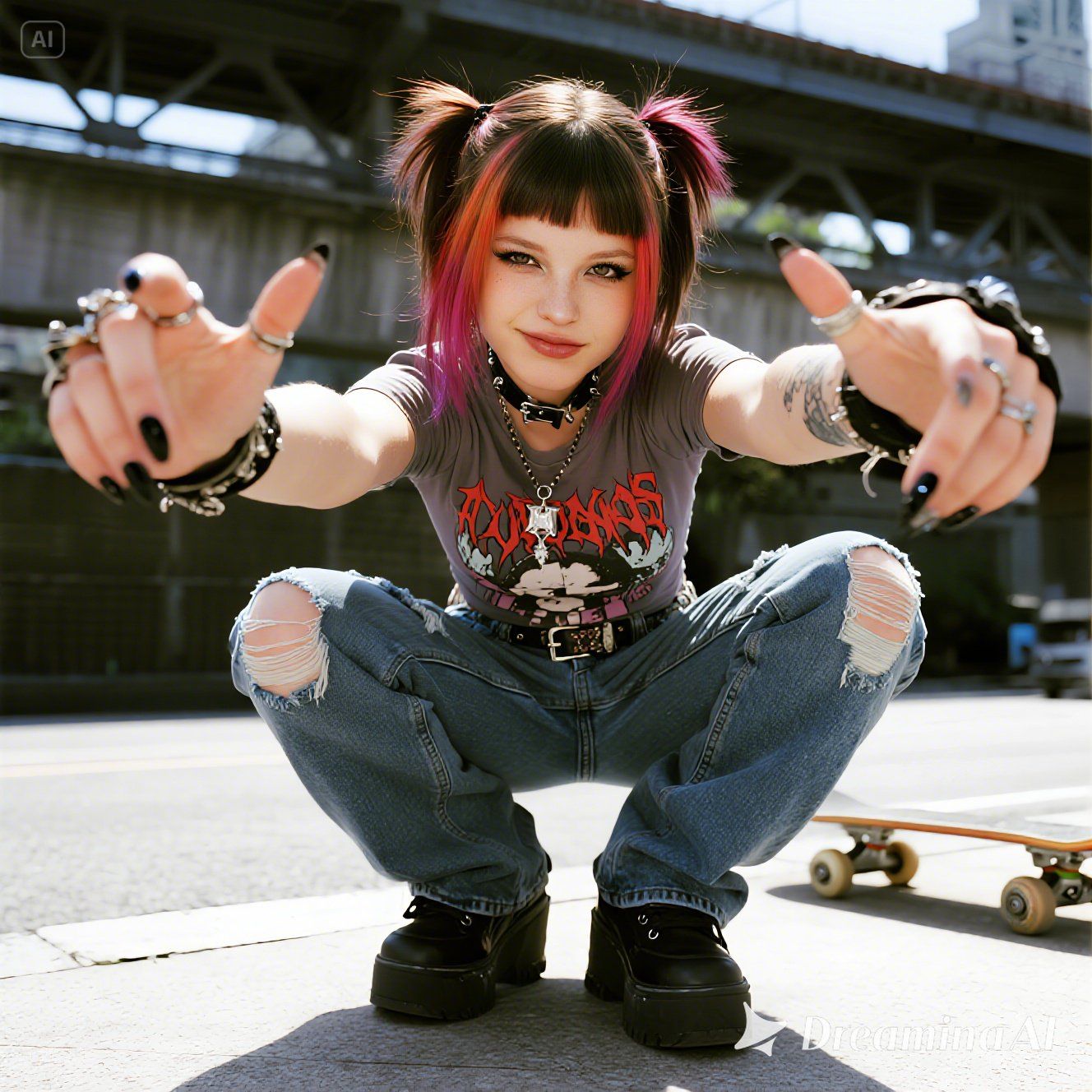 punk skater girl - blending aesthetics
