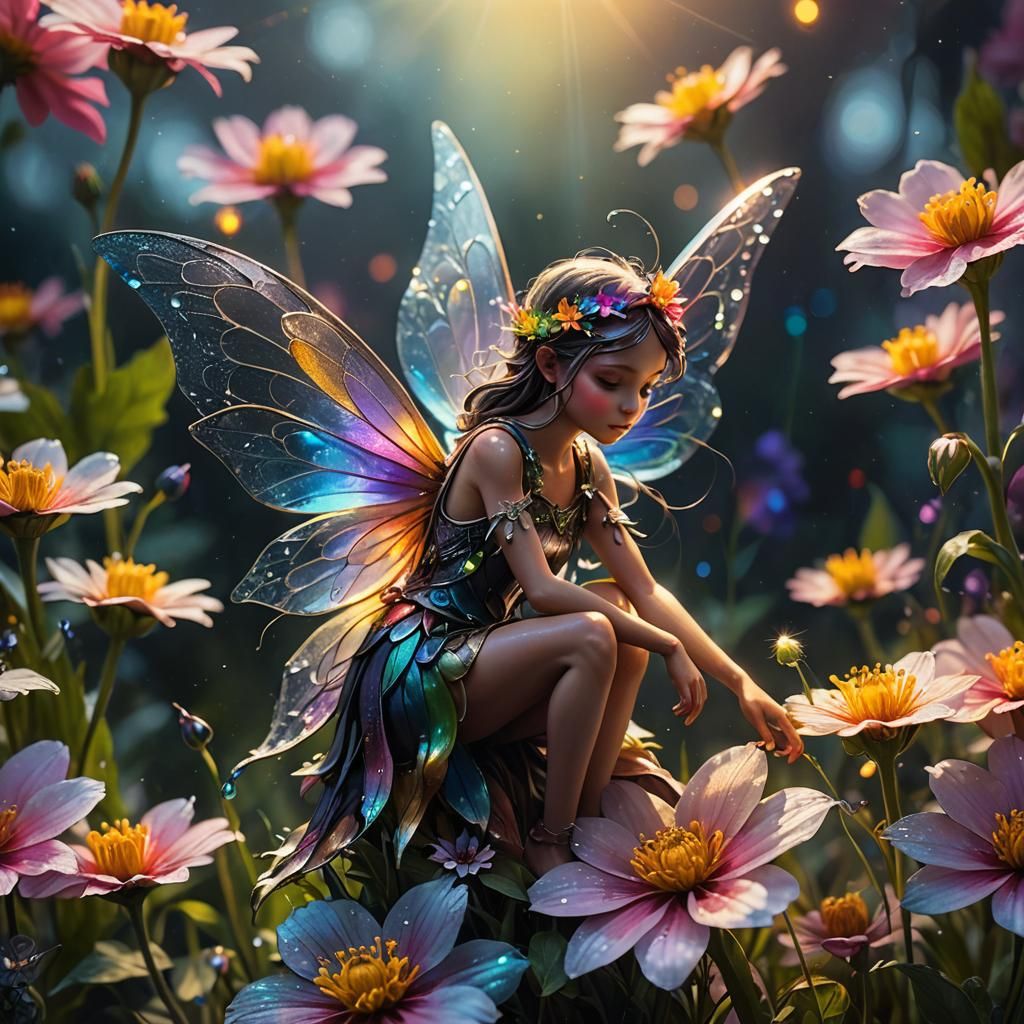 Dark flower fairy  by @Fungidelight