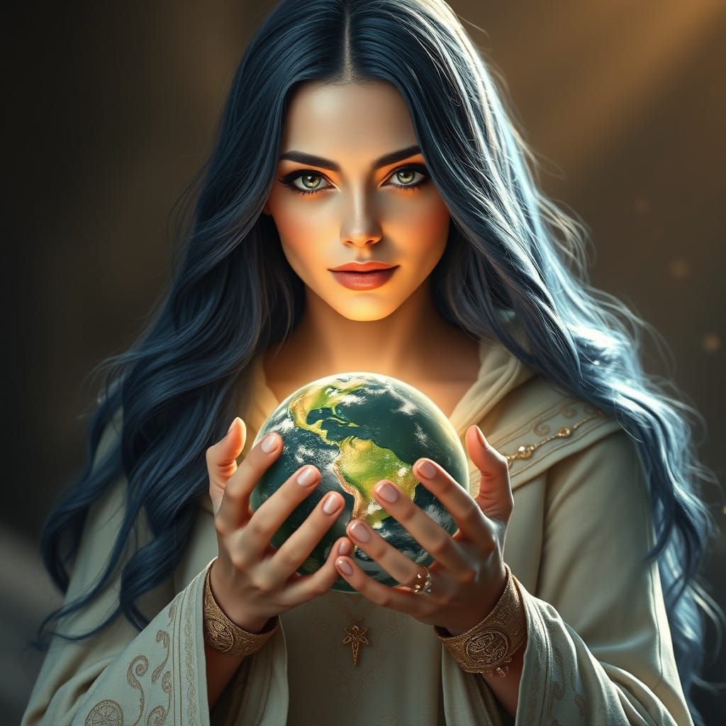 GEA - Ethereal Goddess of the Earth in Ancient Splendor
