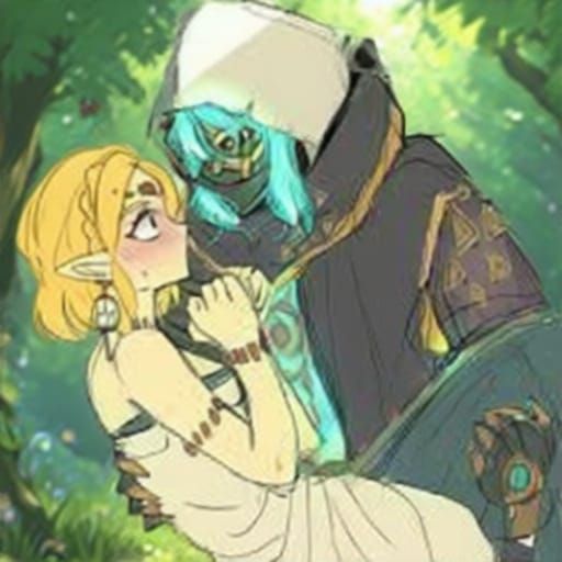 Mysterious Knight Carries Princess Through Sunlit Forest