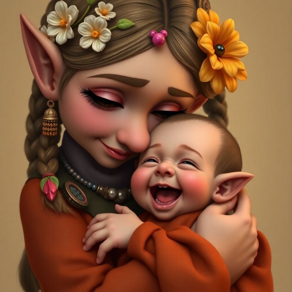 Gnome Mother and Child