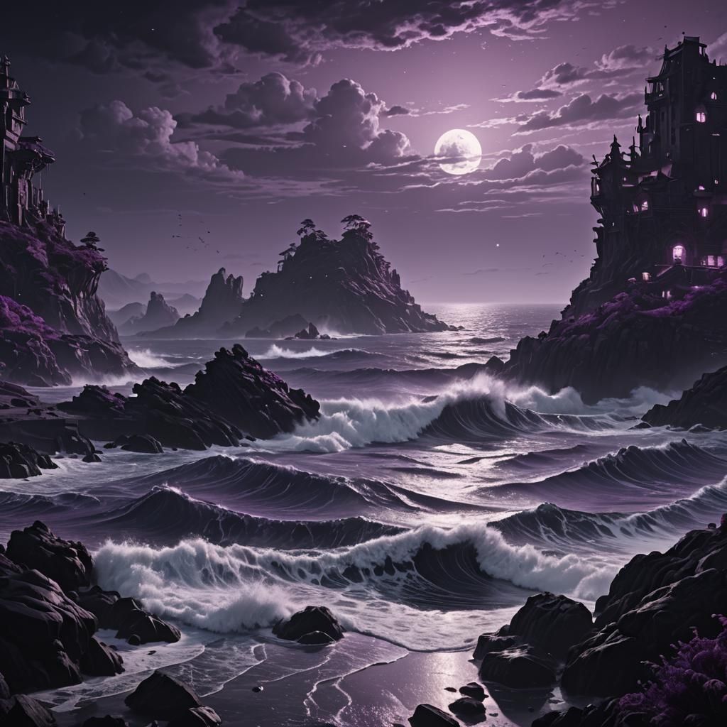 Purple ocean