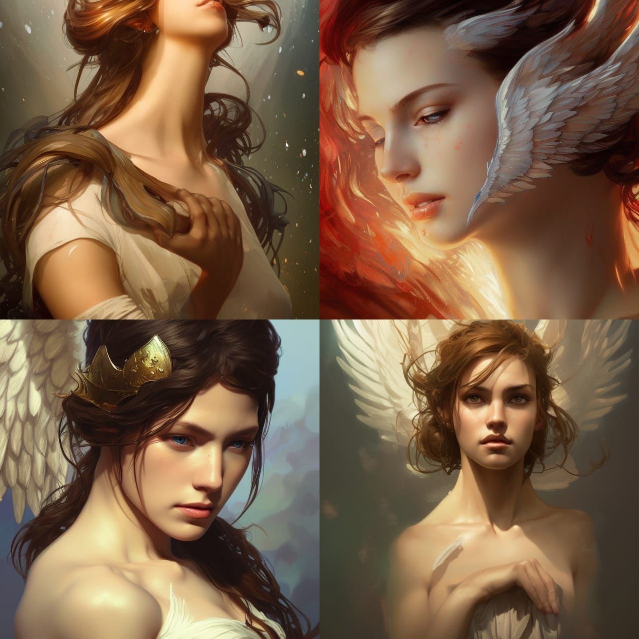 Good angel heaven head and shoulders portrait, 8k resolution concept ...