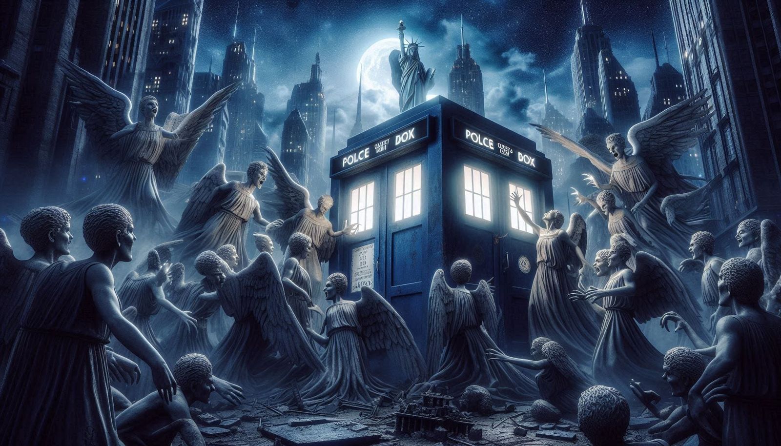 Dr. Who Weeping angels post apocalypse