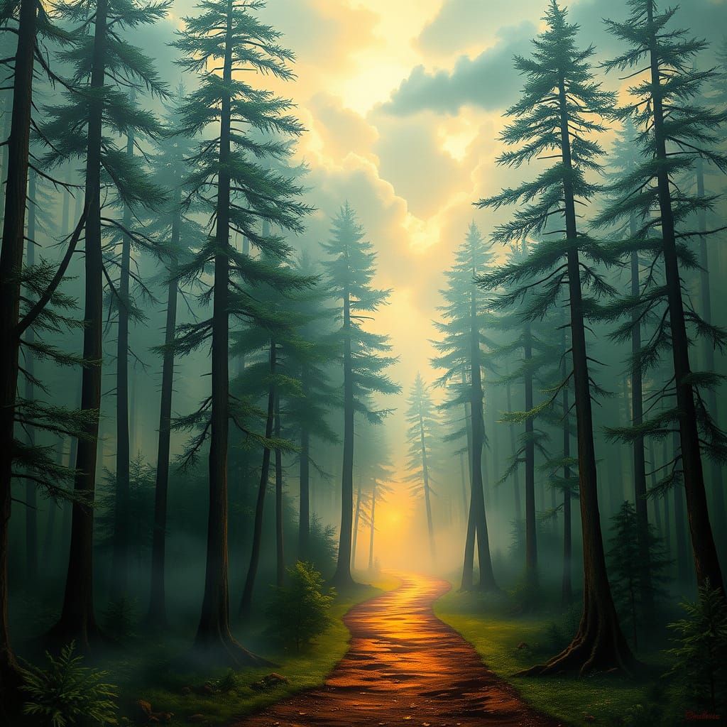 foggy forest  by @Easter Bunny