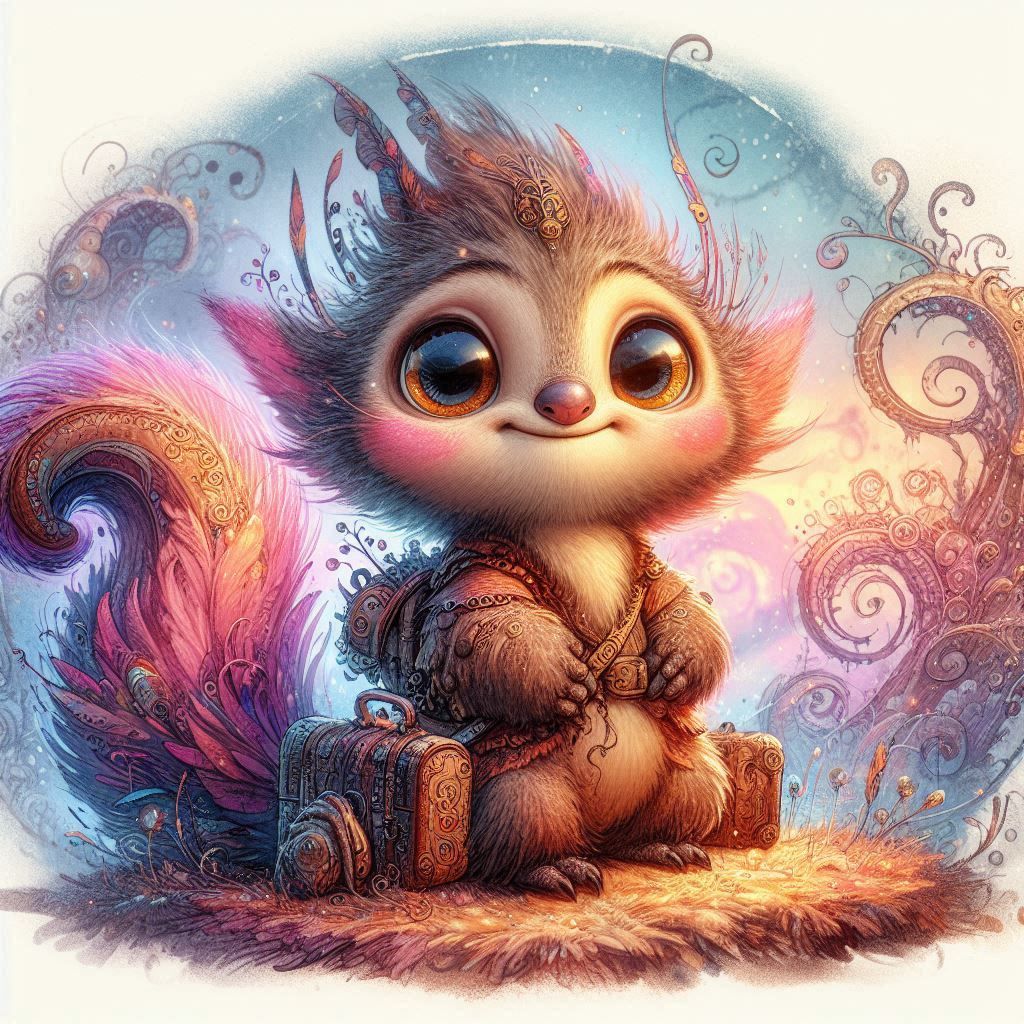 adorable fairy-tale fantasy creature portrait..