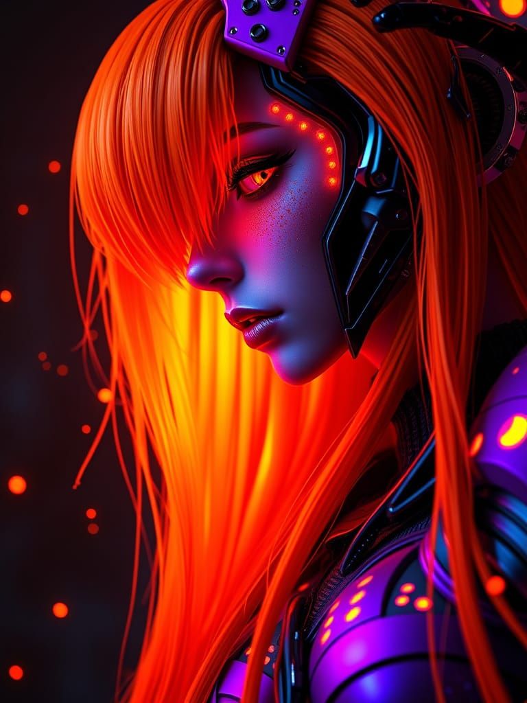 H.R. Giger Pop Art - Purple & Orange  by @AU