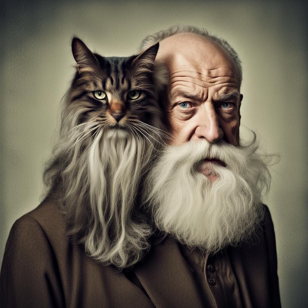 He and his cat  by @Floh