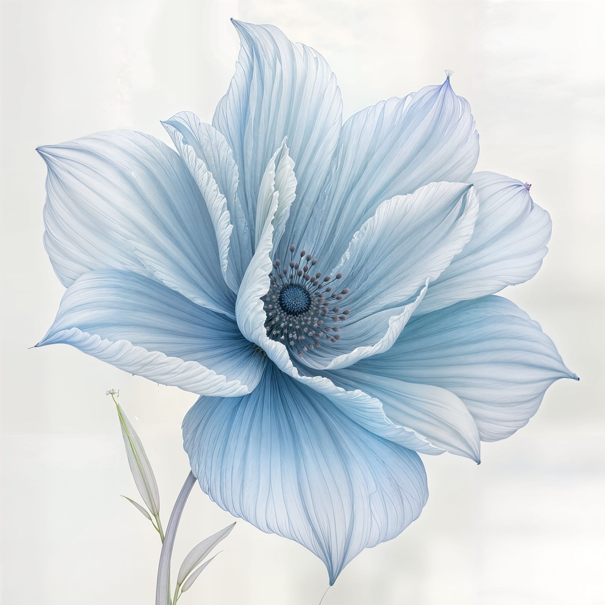 a single beautiful flower that inspires awe and wonder and beauty. it creates a sense of calm and tranquility. it's soft, like the color of...