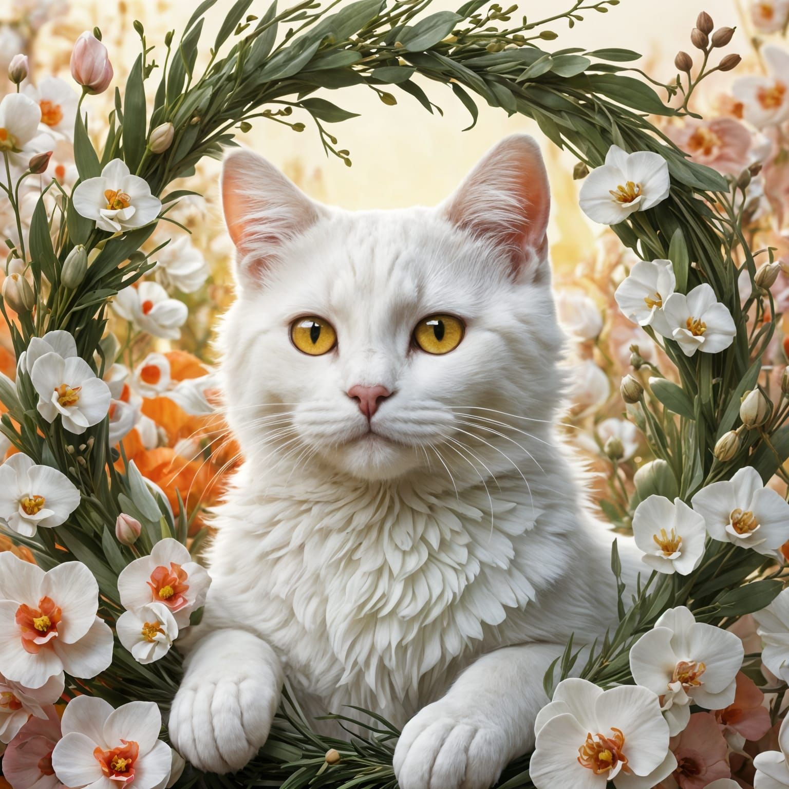 Yet another restful portrait of White Cat 