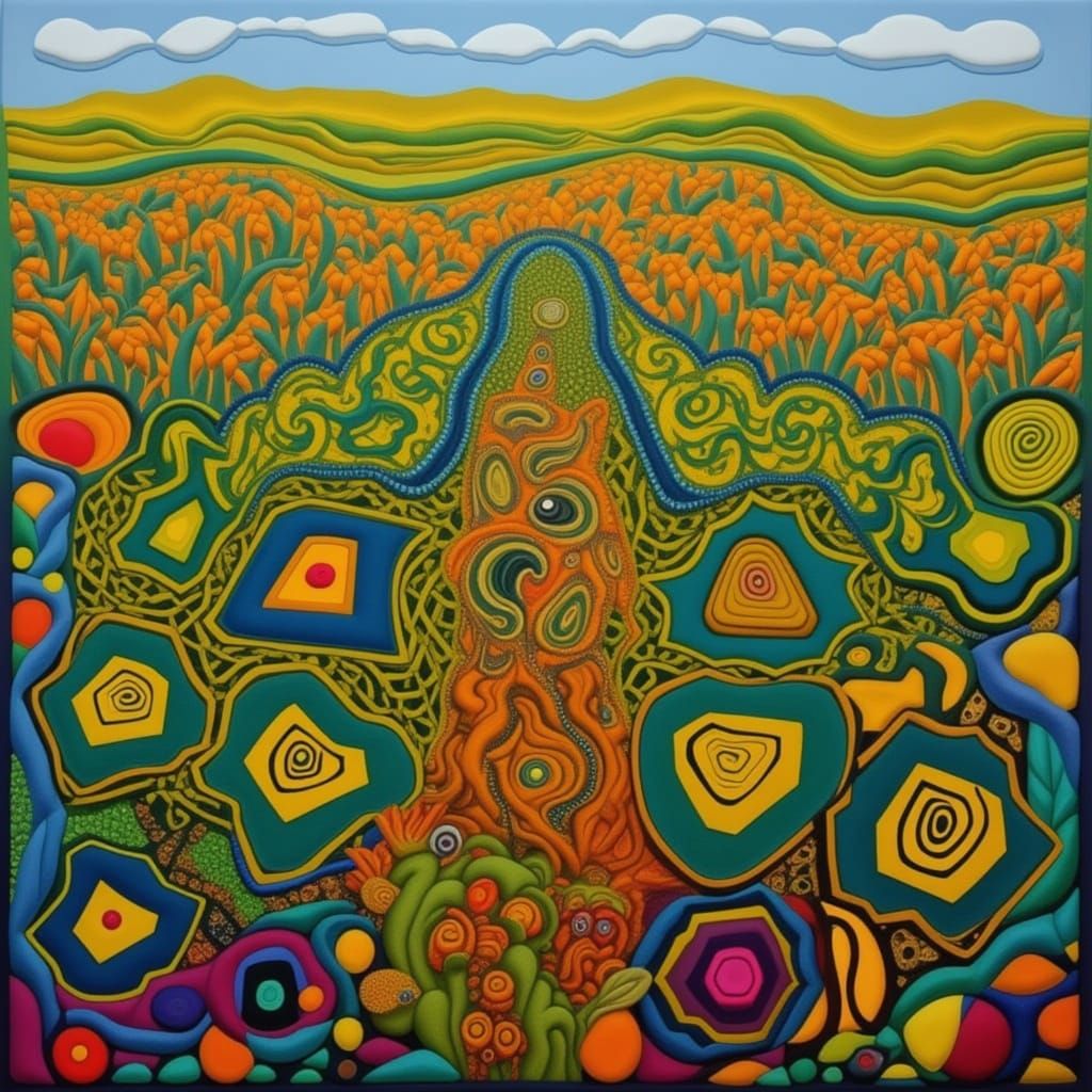 <lora:QUIRKY QUILT:1.0> Corn maze