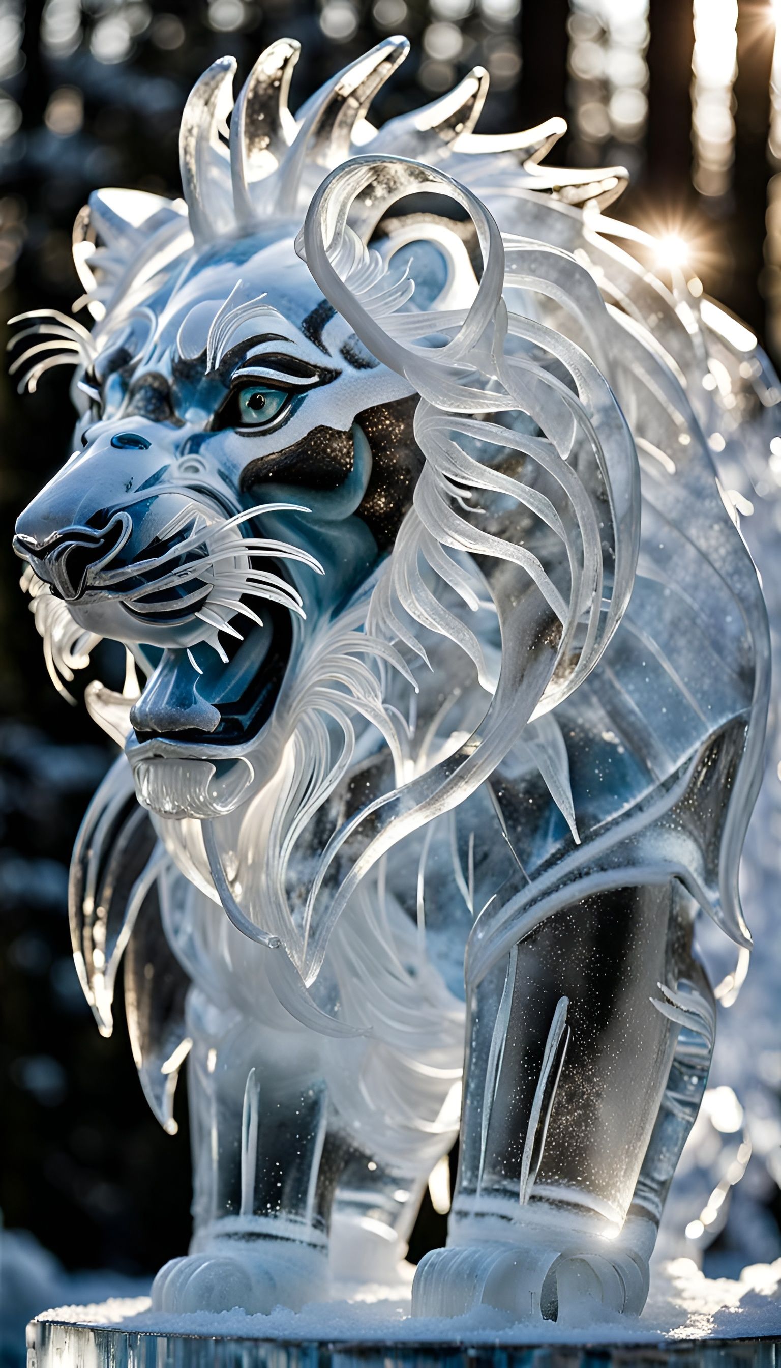 "Lion Ice Sculpture"
  by @Rietpetiet 