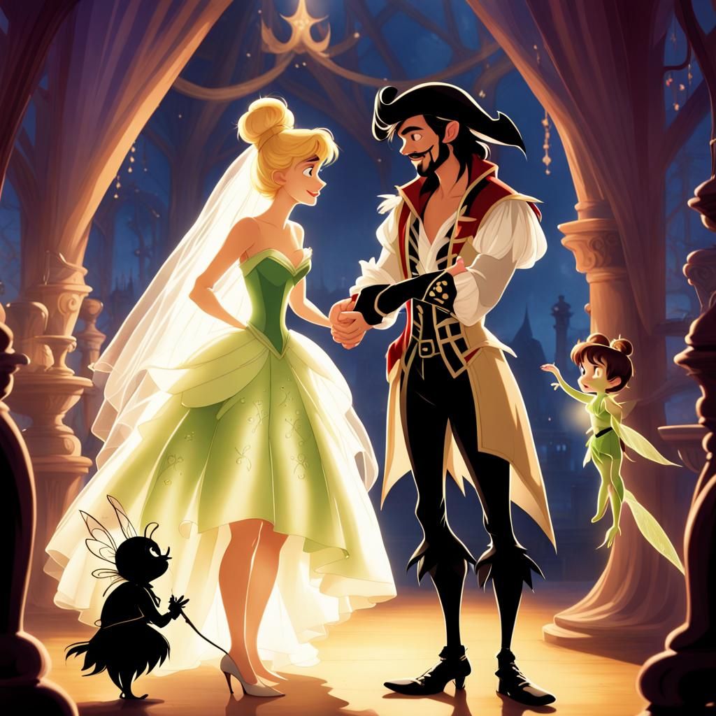 Tink and captain hook's wedding album