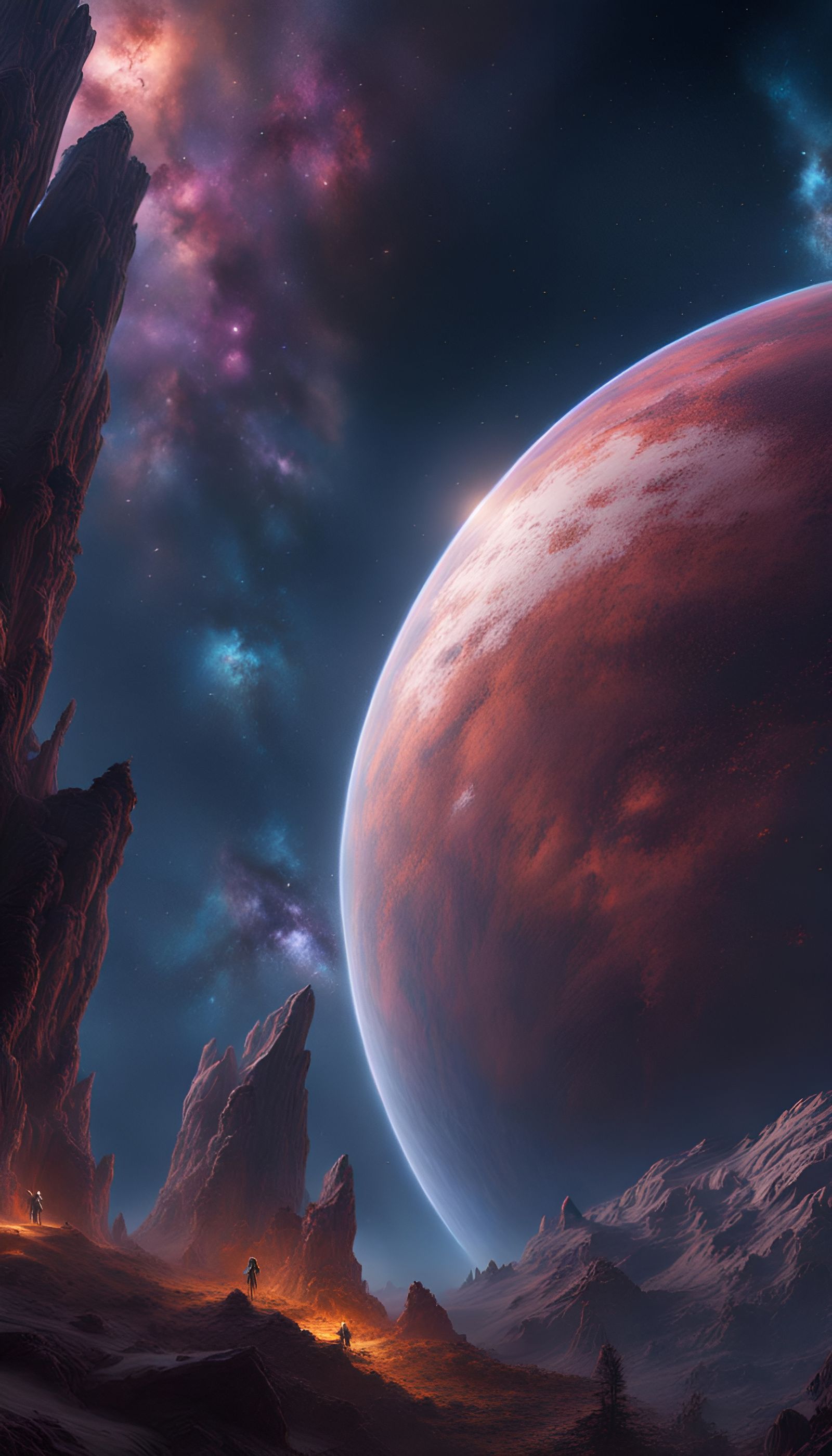 A galaxy in space detailed matte painting, deep color, fantastical ...