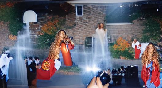 1996 era Halloween Beyoncé Jesus blessing the holy koolaid in flames ...