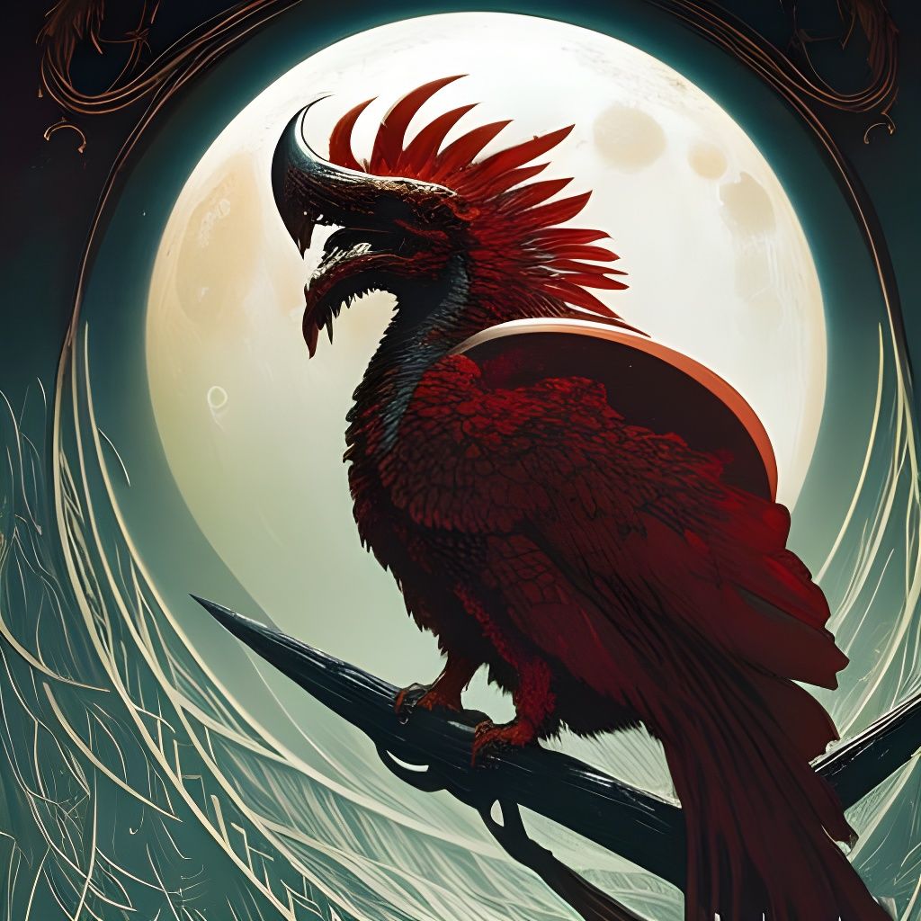 The Red Dodo Bird AI Generated Artwork NightCafe Creator